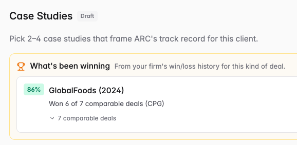 Auto-suggest win themes